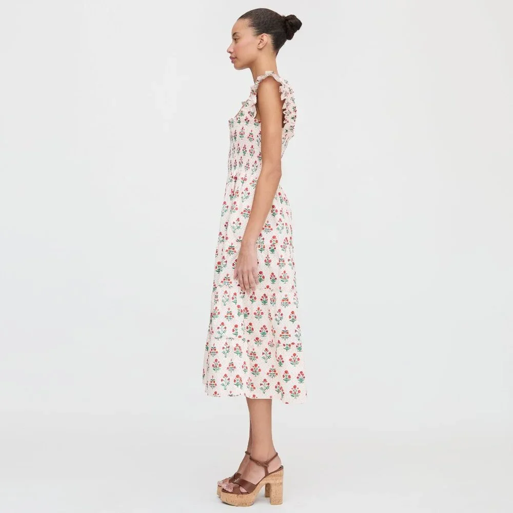 Hill House Home The Ellie Nap Dress - Poppy Block Print Size SPoppy Block Print - Picture 3 of 3